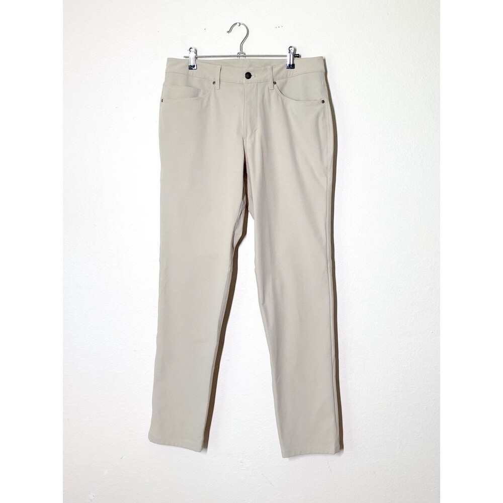 Lululemon ABC Classic-Fit Pant 32" *Warpstreme Men's 31 Trench Beige M5ADES